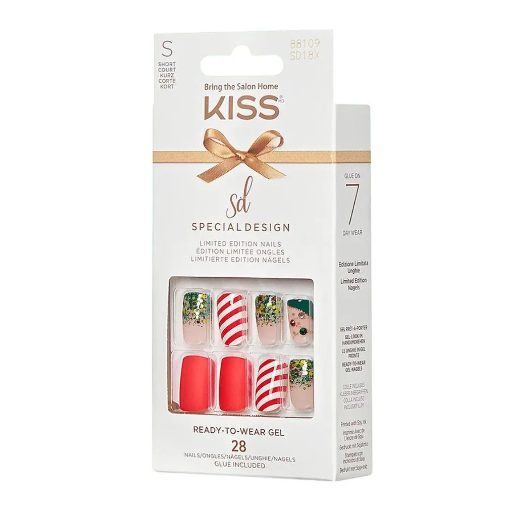 KISS Special Design Limited Edition Nails / Short Length - My Santa Claus